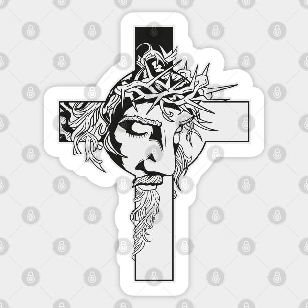 jesus christ Sticker by PaperHead